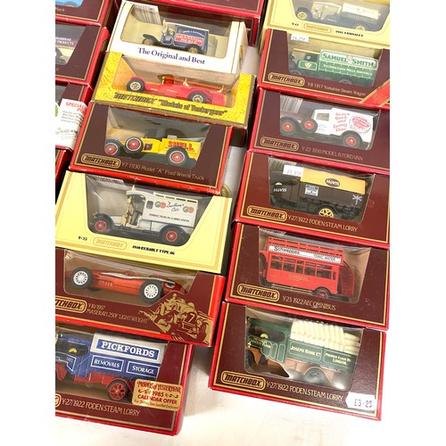 253 - Large selection of Yester year models includes 1918 crossley, 1927 talbot van, 1912 Ford T etc