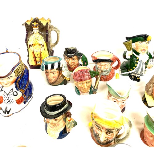 235 - Large selection of assorted Toby Jugs, stamps, Royal Worcester