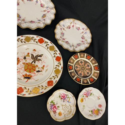 127 - Selection of Royal Crown Derby pottery includes imari plates etc