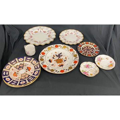 127 - Selection of Royal Crown Derby pottery includes imari plates etc