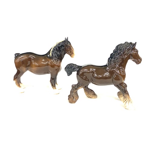 64 - Two Beswick shire horses, both in over all good condition