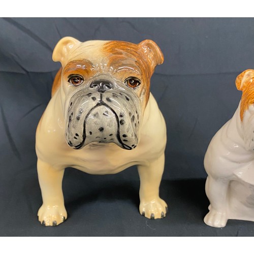 73 - 3 Vintage Beswick Bulldog figures, all in over all good condition