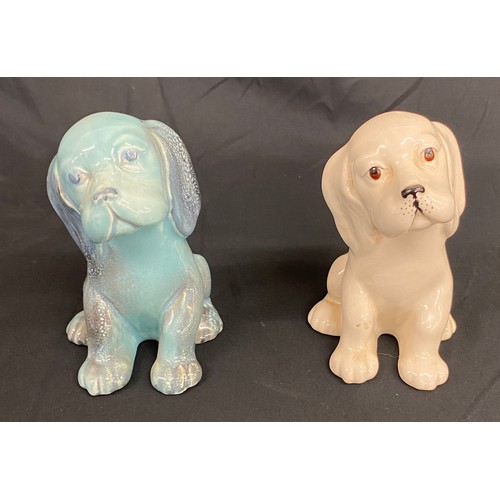 103 - Two Beswick dog 454 Lollopy seated dogs, over all good condition