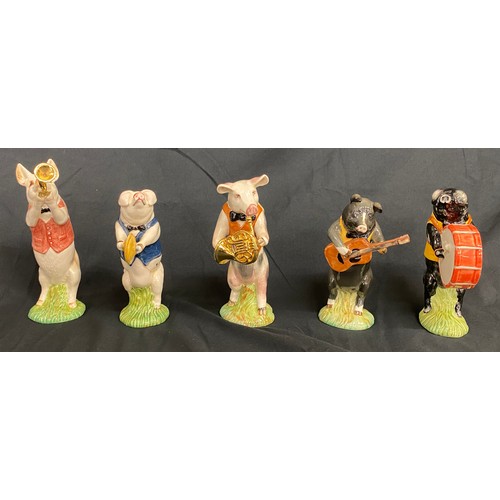50 - Set of five vintage Beswick pig band figures, over all good condition