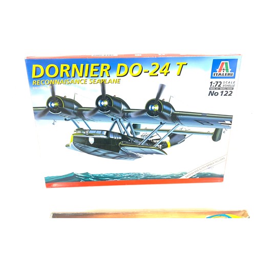 60 - Aircraft model Italeri Dornier DO-24T No122, Heinkel HE170A boxed model No 7202