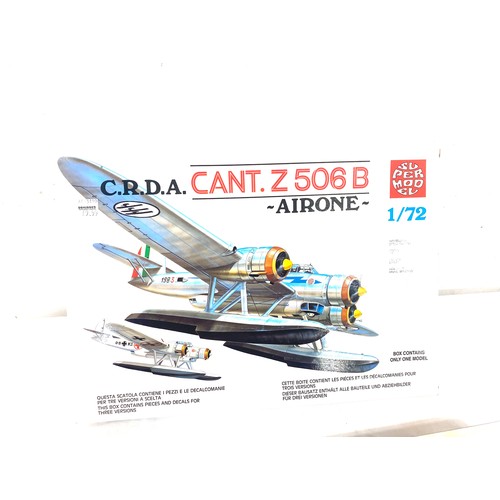 92 - Aircraft model Amodel C-130A Hercules 1:144 model no 1437, CRDA Cant C 506B Airone 1/72 scale, no 10... 