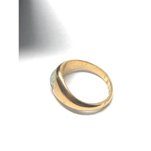 86 - 9ct gold opal ring opal cracked a/f weight 4.2g