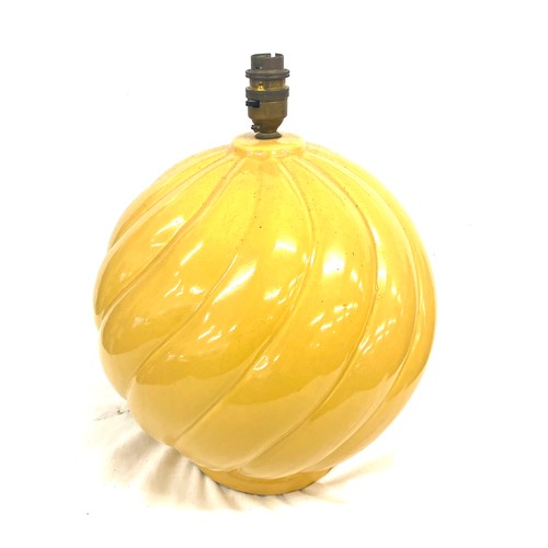 77 - Decorative sphere design yellow standard lamp, no shade working order