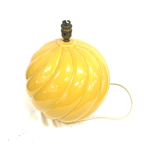 77 - Decorative sphere design yellow standard lamp, no shade working order