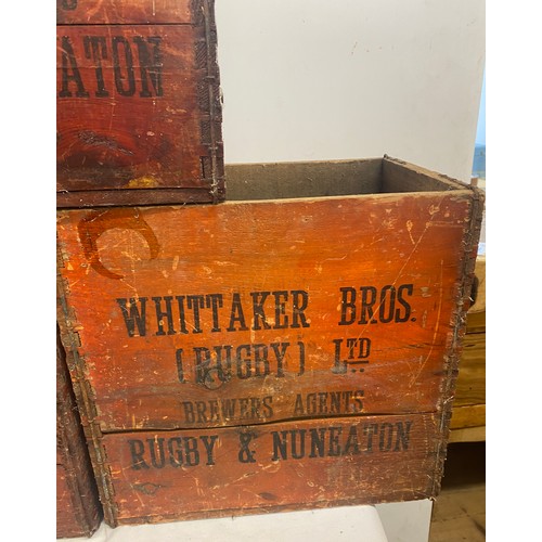 281 - 3 Whittaker Bros wine crates with 2 bottles of sealed V Testulat champagne