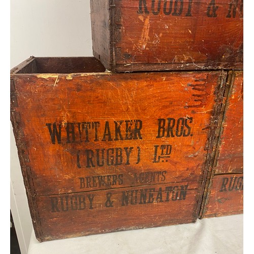 281 - 3 Whittaker Bros wine crates with 2 bottles of sealed V Testulat champagne