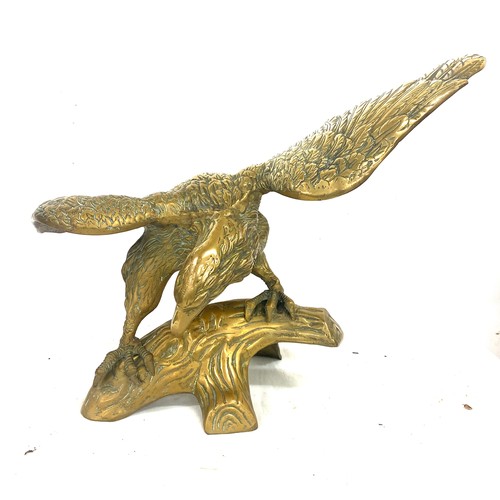 46 - Large brass eagle, approximate measurements: 13 x 18 inches
