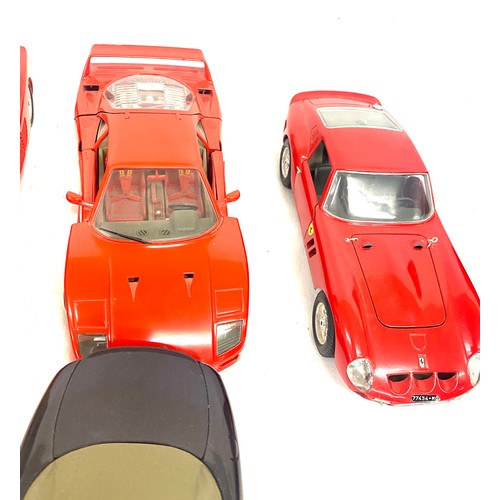 169 - Selection of 6 Burajo, Maisto model cars to include Ferrari, Jaguar etc