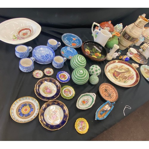 216 - Large selection of assorted pottery to include collectors plates, vases, teapots etc