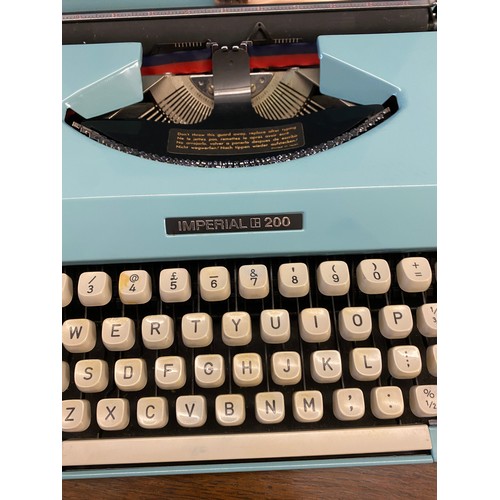 336 - Vintage cased imperial 200 type writer