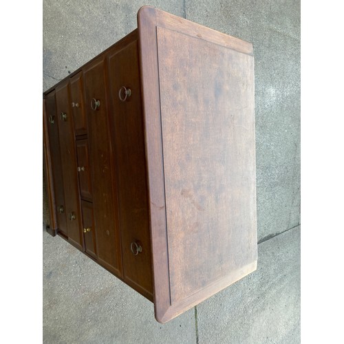 373 - Stag 7 drawer chest of drawers, handle missing, measures approx 44 inches tall 32 inches wide 18 inc... 