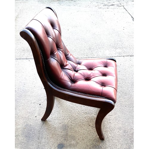 380 - Mahogany and leather regency style office chair