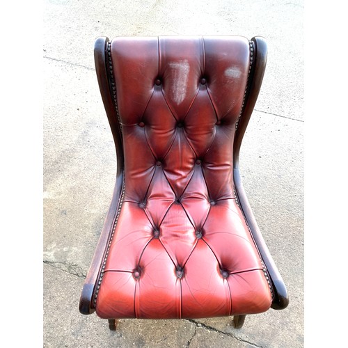 380 - Mahogany and leather regency style office chair