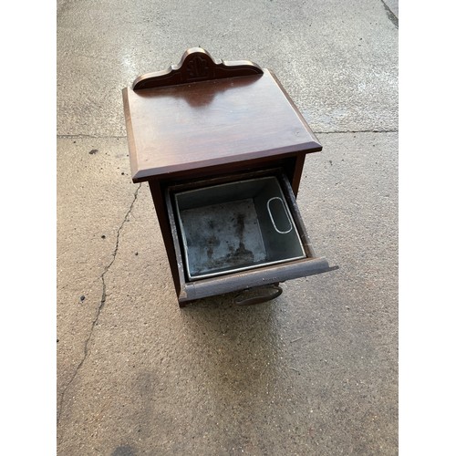 370 - Mahogany deco style coal box