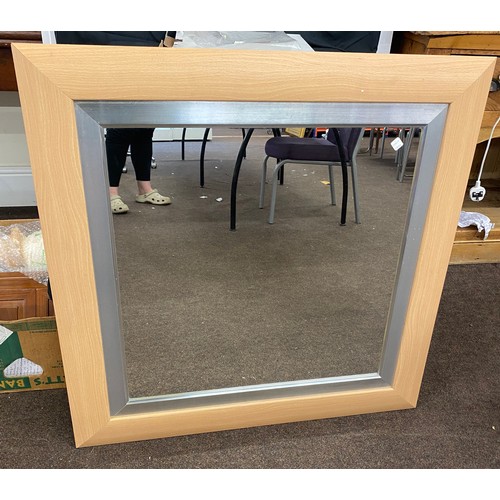 203 - Large modern square wall mirror, approximate measurements: 34 inches square