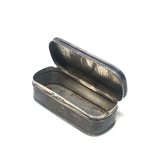 40 - Antique silver snuff box Birmingham silver hallmarks age related wear and creases