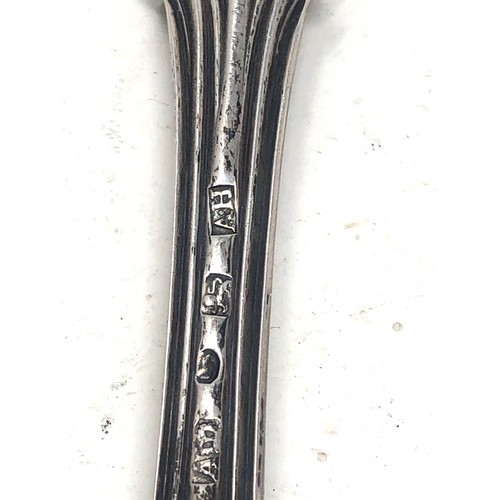 56 - 3 georgian silver spoons includes ladle spoon weight 124g