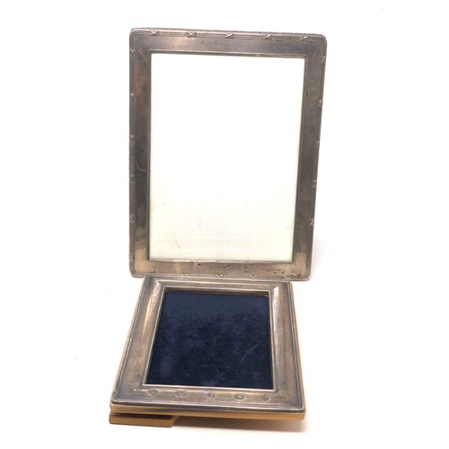 72 - 2 vintage silver picture frames largest measures approx 21cm by 16cm