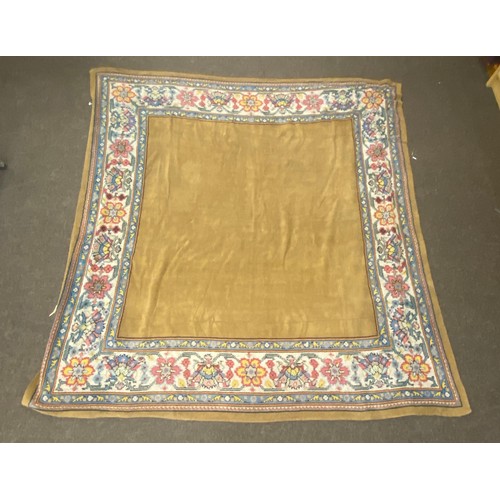 71 - Antique tapestry table cloth, approximate measurements: 61 x 58 inches