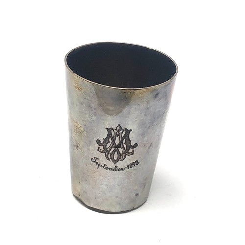 61 - Antique continental silver beaker