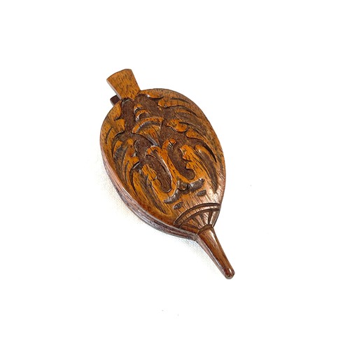 483 - Antique carved miniature treen bellows