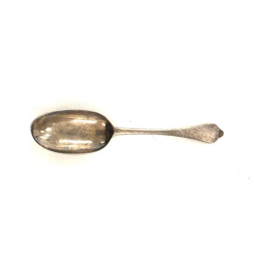 412 - Early dog nose english silver tablespoon with hallmarks, approximate weight 50g