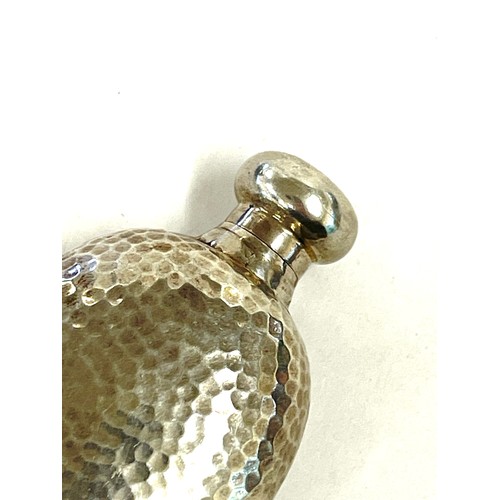 464 - Antique Victorian silver flask scent bottle with indistinct hallmarks