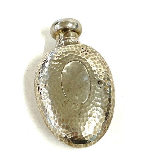 464 - Antique Victorian silver flask scent bottle with indistinct hallmarks