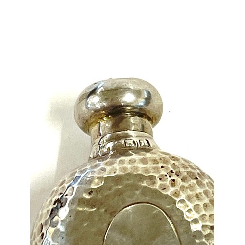 464 - Antique Victorian silver flask scent bottle with indistinct hallmarks