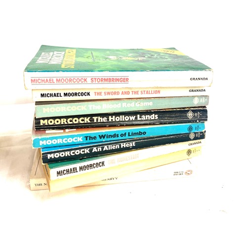 275 - Large selection of Paper back Michael moorcock books includes The hollow lands, The king of the swor... 