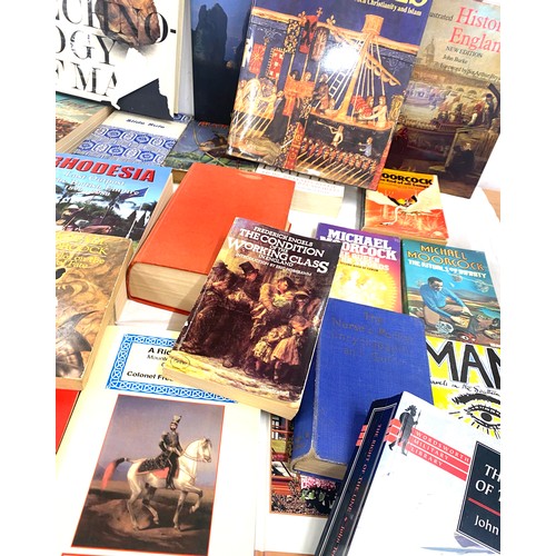 263 - Large selection of assorted books includes The technology of man, Redcoat, Slide rule etc