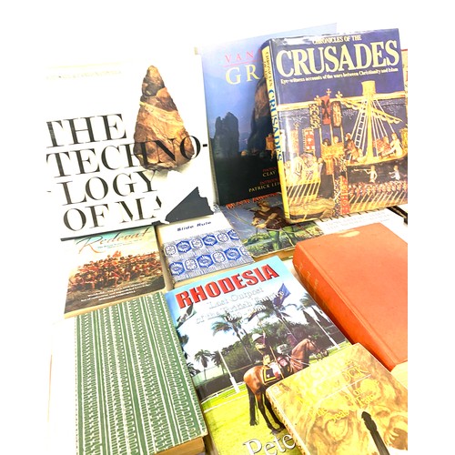 263 - Large selection of assorted books includes The technology of man, Redcoat, Slide rule etc