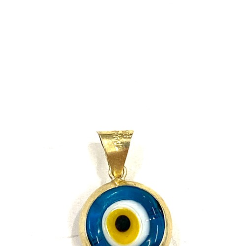 446 - 14ct gold eye charm pendant, stamped 585