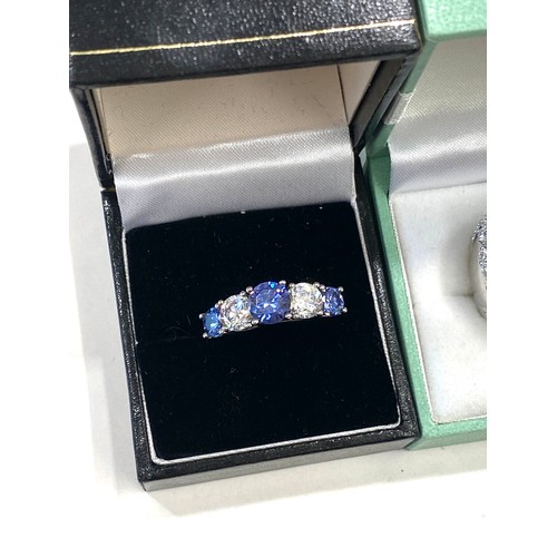 431 - 2 QVC silver rings set with CZ's
ring sizes Q and R