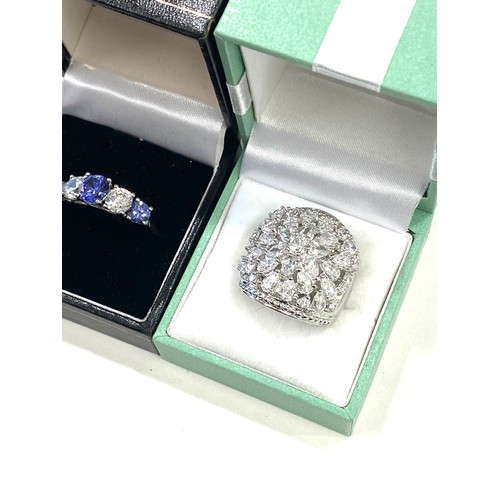 431 - 2 QVC silver rings set with CZ's
ring sizes Q and R