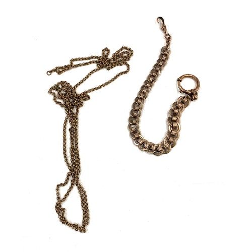 442 - Antique yellow metal pocket watch chain