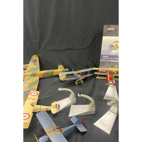 151 - A selection of Corgi aircraft models to include Fokker DR 1, B658, Corgi Lancaster PD119  etc