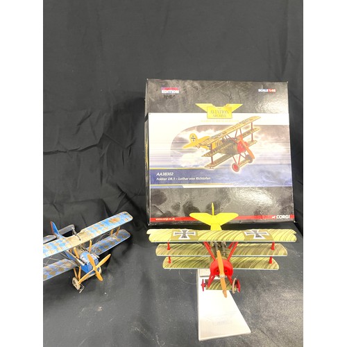 151 - A selection of Corgi aircraft models to include Fokker DR 1, B658, Corgi Lancaster PD119  etc