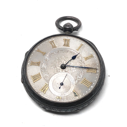 362 - Antique silver dial fusee pocket watch by john forrest london the watch is not ticking no glass