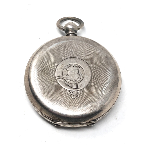 363 - Antique silver open face pocket watch h.e peck london the watch is not ticking