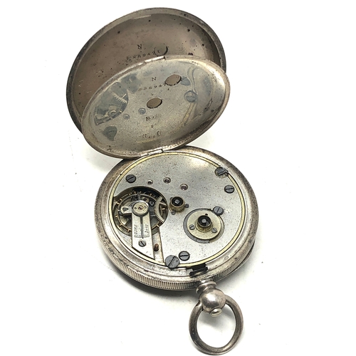 363 - Antique silver open face pocket watch h.e peck london the watch is not ticking