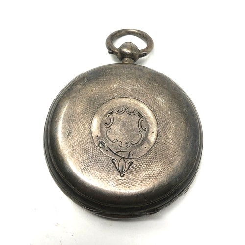 365 - Antique silver open face fusee pocket watch manoah rhodes bradford the watch is not ticking