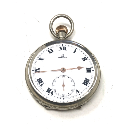 357 - Antique open face pocket watch omega the watch is not ticking