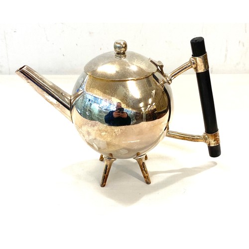 124 - Silver plated Christopher Dresser tea pot