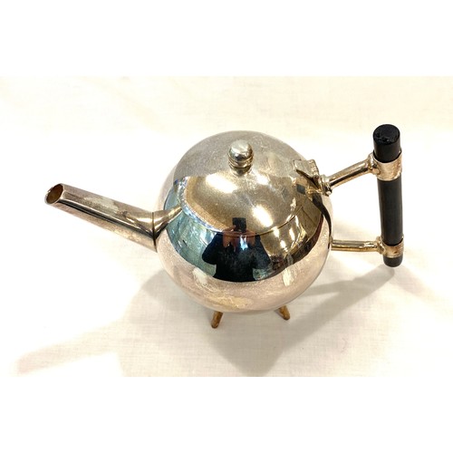 124 - Silver plated Christopher Dresser tea pot